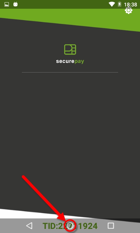 SecurePay Screenshot - Home button