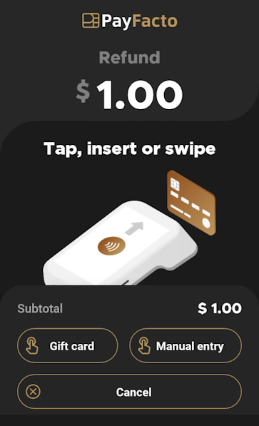 Gift card terminal question