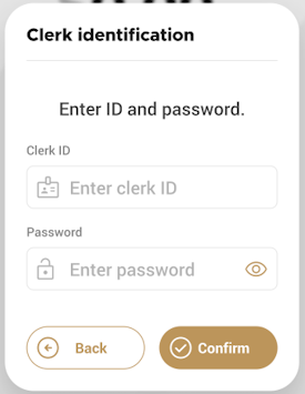 Operator identification and password