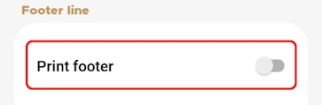 Printer options Disable print footer