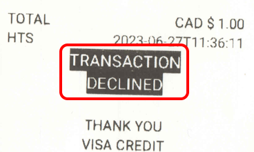 Printer options Reverse on declined