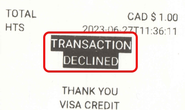 Printer options Reverse on declined
