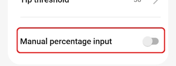 Disable manual tip percentage
