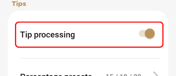 Enable tip processing