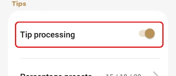Enable tip processing