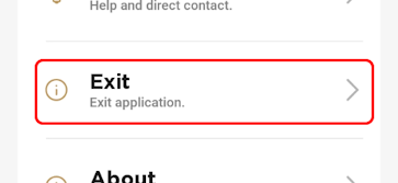 Exit application