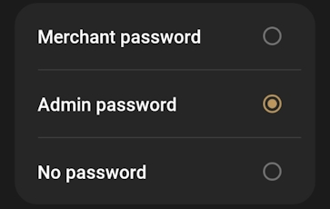 Password for refunds