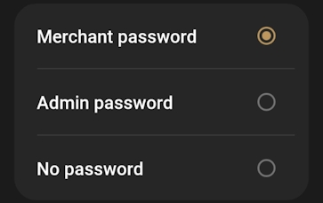 Password for voids