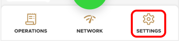 Standalone payment Settings button