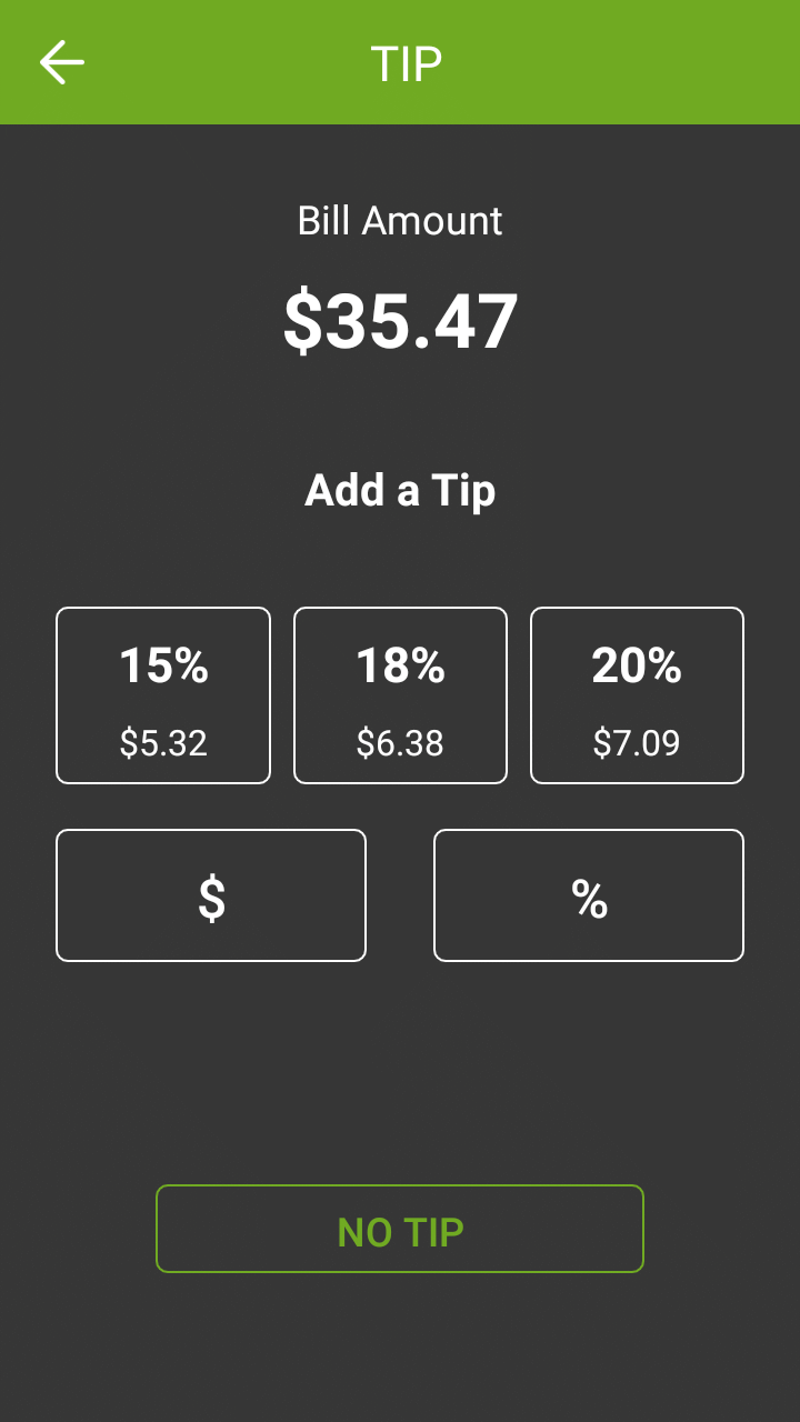 Screenshot normal tip preset text size