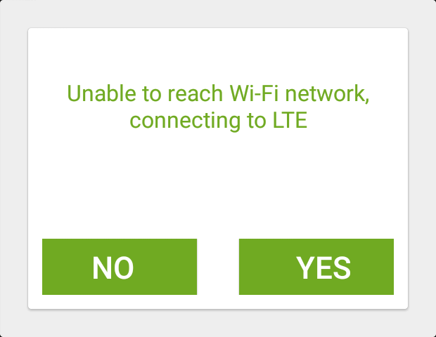 Screenshot - Unable to reach WiFi