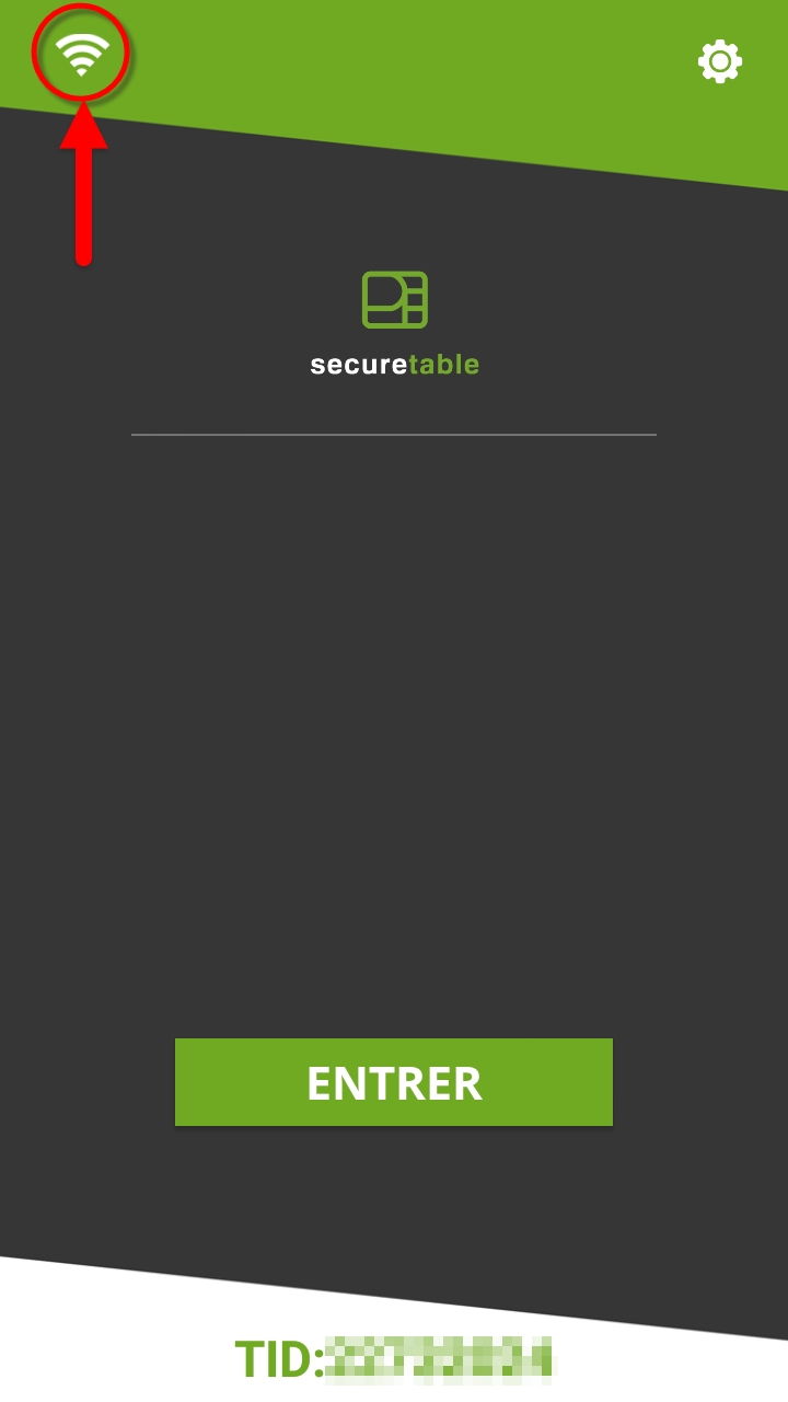 Screenshot SecureTable Home screen - Wifi