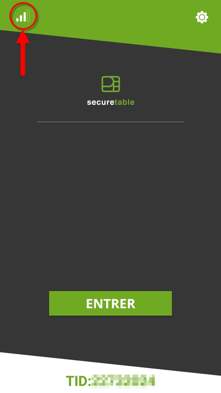 Screenshot SecureTable Home screen - LTE