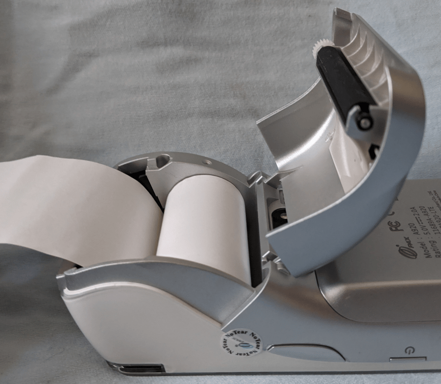 A920 Pro open paper tray