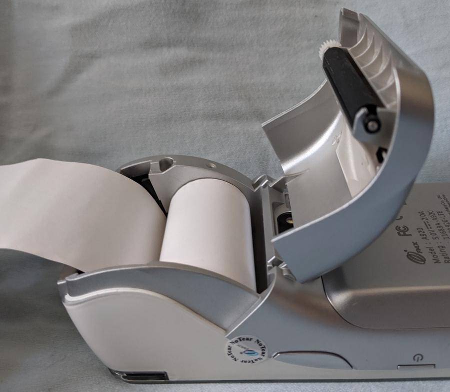 A920 Pro open paper tray