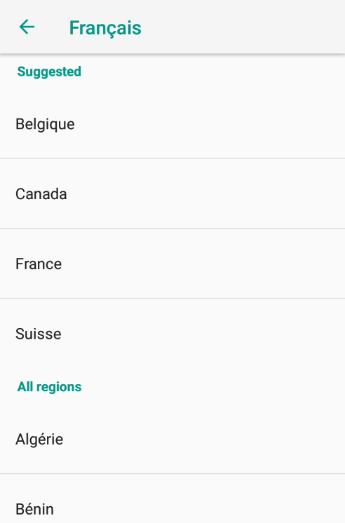 A35 sélection des variantes régionales