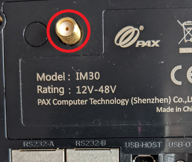 IM30 SIM card module antenna connector